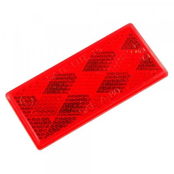 REFLECTOR-RED-RECTANGULAR-STICK-ON, Grote Lighting, Mfr#: 40302